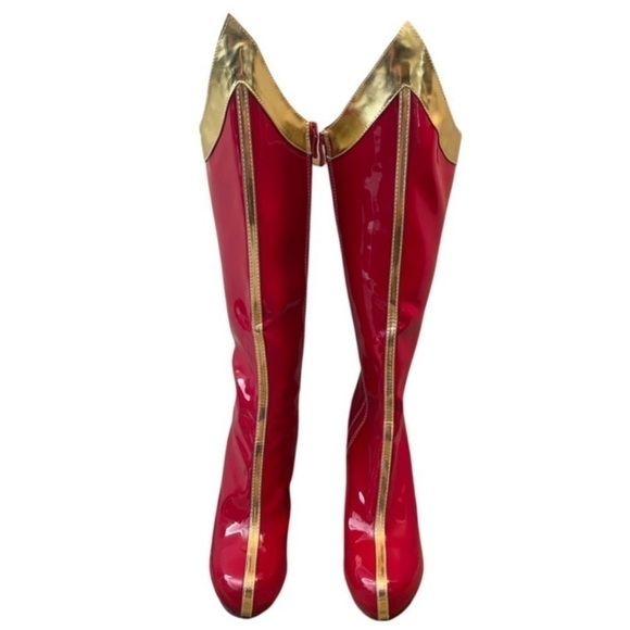 Costume Platform Boots-RED GOLD - Picture 16 of 16